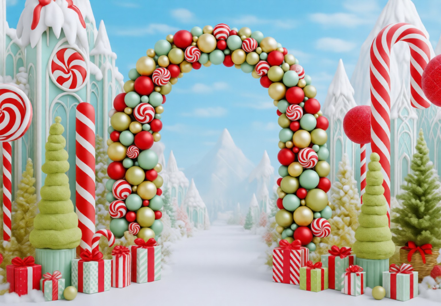 خلفية تصوير Candy Cane Winterland