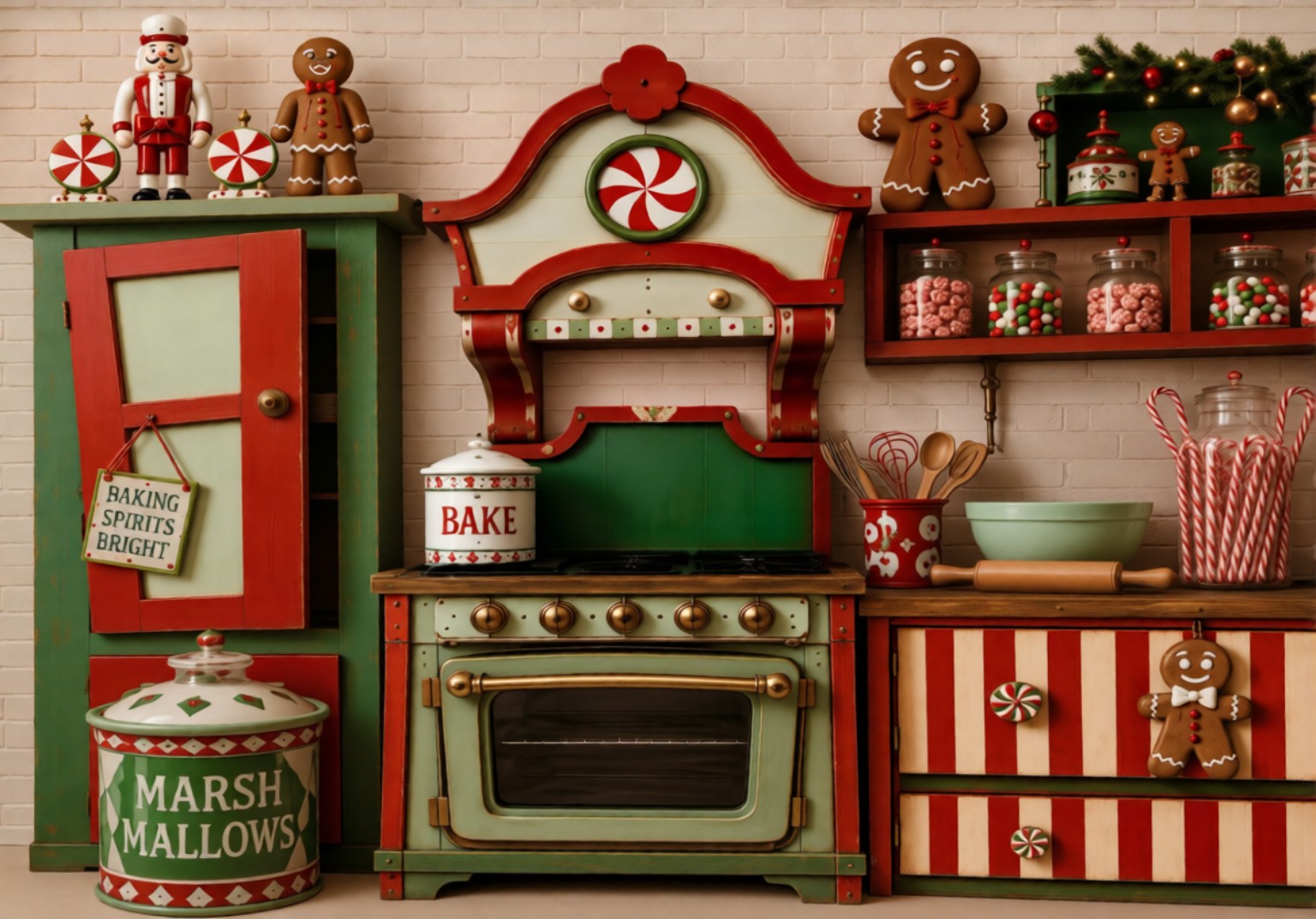 خلفية تصوير Christmas Bake Shop