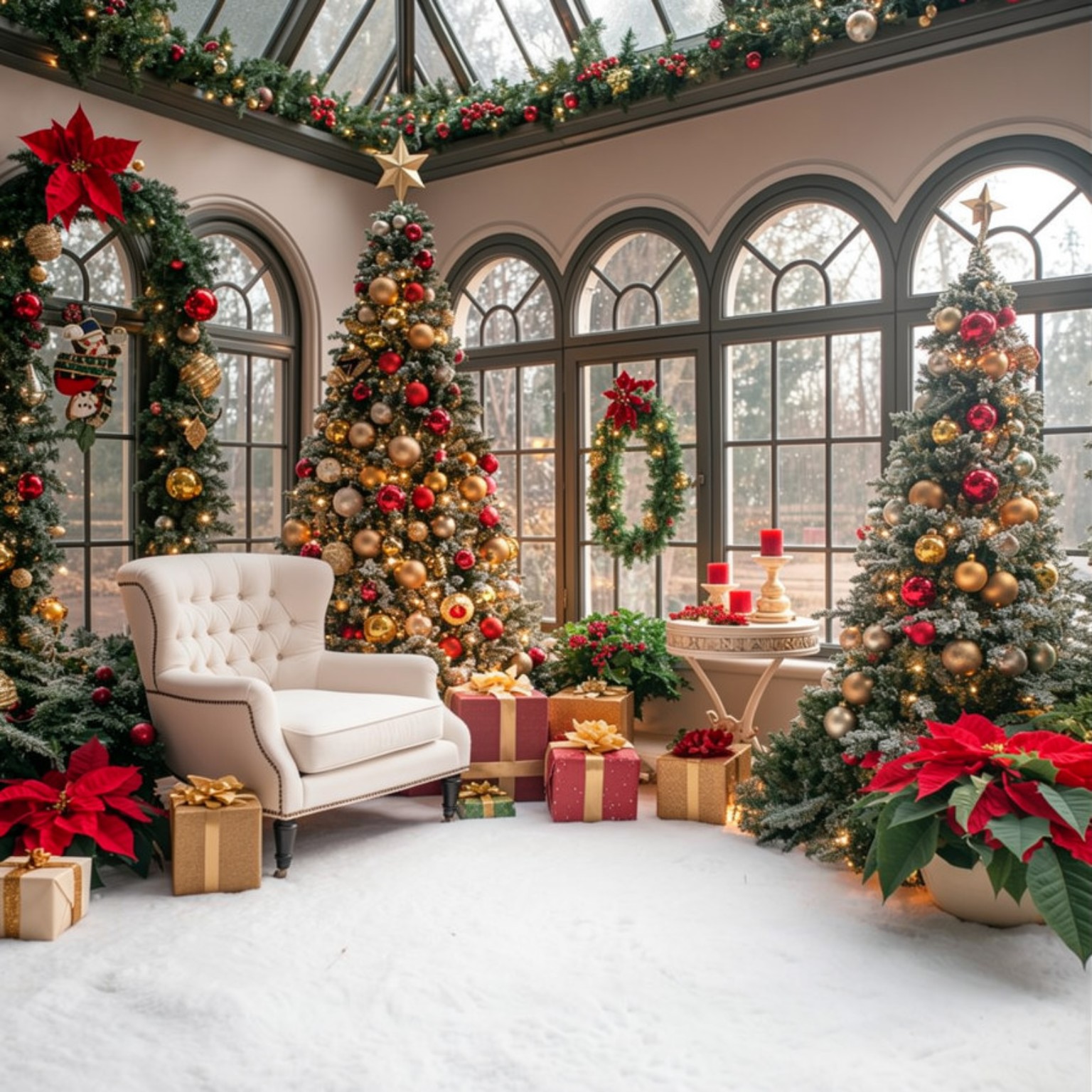 خلفية تصوير Christmas Conservatory