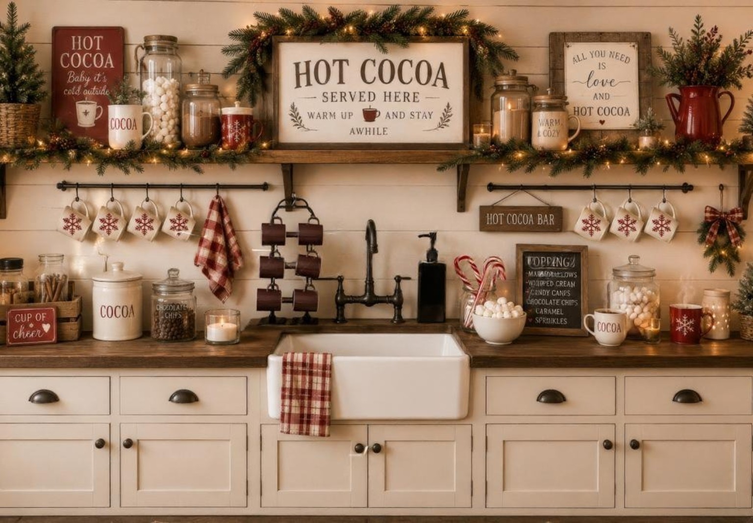 خلفية تصوير Christmas Hot Cocoa Bar