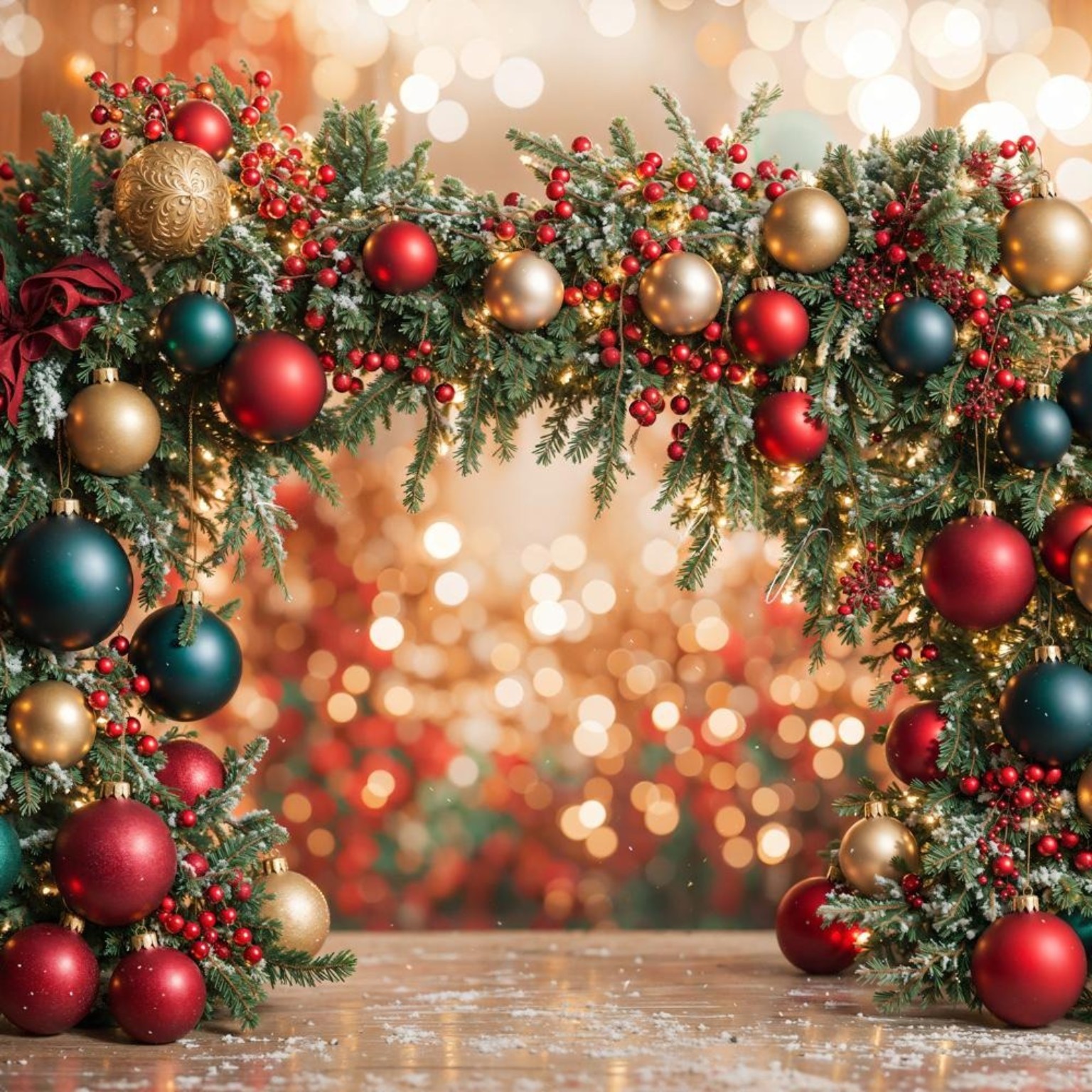 خلفية تصوير Christmas Ornament Garland