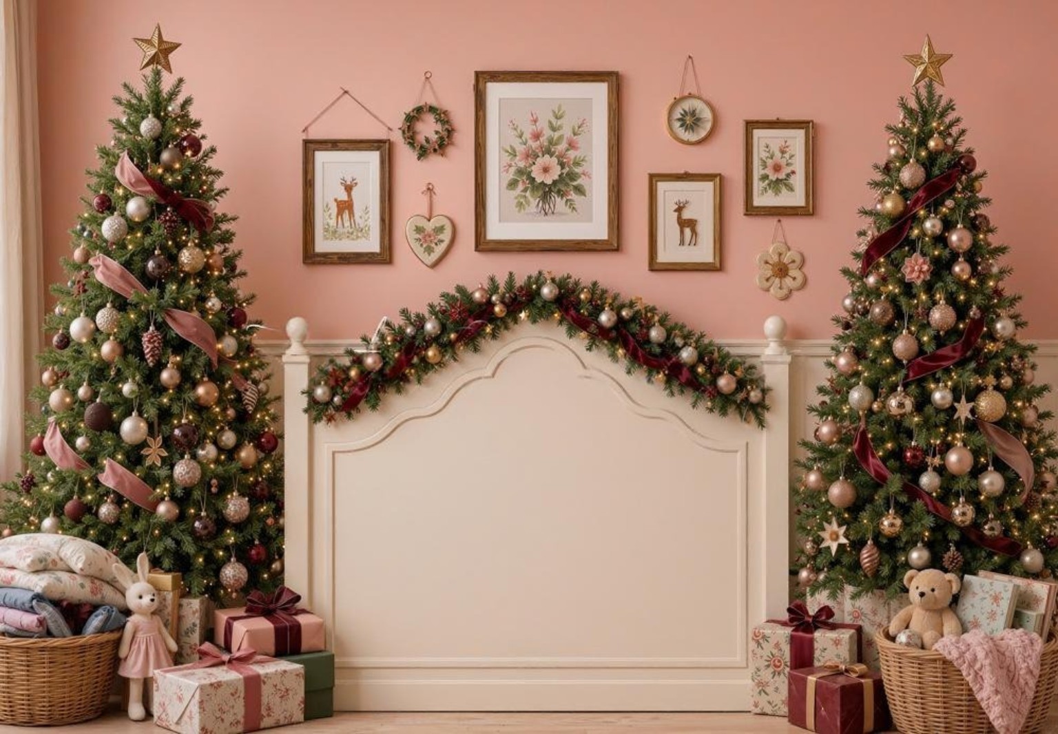 خلفية تصوير Pink Christmas